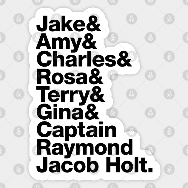 99! Brooklyn Nine Nine Squad Roll Call Sticker by thedesigngarden